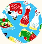 京玩具尽くし 風呂敷